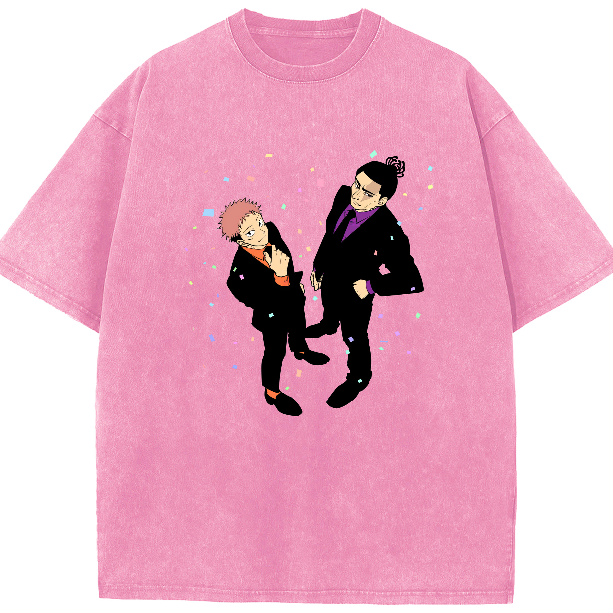 （画像用） 呪術廻戦 Jujutsu Kaisen 綿100% ヴィンテージ風 半袖Tシャツ（フロントプリント）
